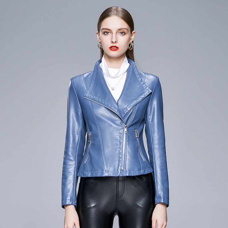 Julia - Leather Jacket Slim